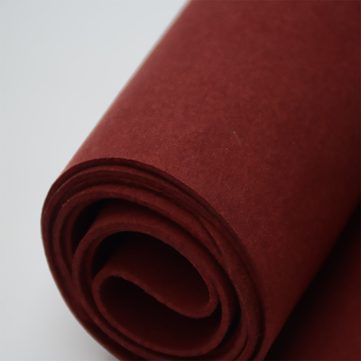 SGS PU Brick Red Microfiber Leather Fabric Midewproof Suede Textile Untuk Furnitur